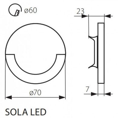 Світильник сходинковий SOLA LED AC-WW KANLUX 23804