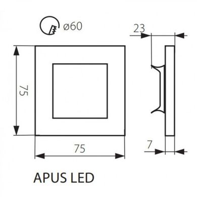 Світильник сходинковий APUS LED AC-CW KANLUX 23801