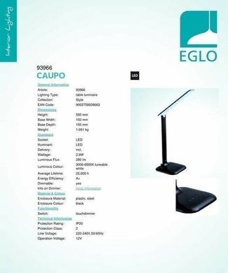 Настільна лампа Eglo CAUPO 93966