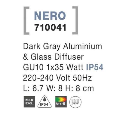 Вуличний світильник NERO Nova Luce 710041