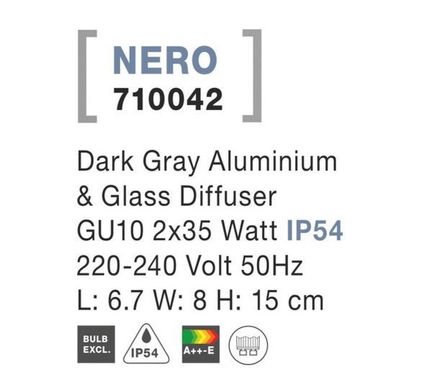Вуличний світильник NERO Nova Luce 710042