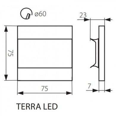 Светильник ступенчатый TERRA LED AC-WW KANLUX 23806
