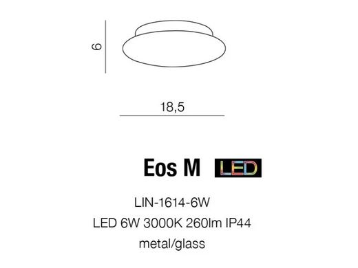 Потолочный светильник AZzardo EOS M AZ2071 (LIN-1614-6W-WH)