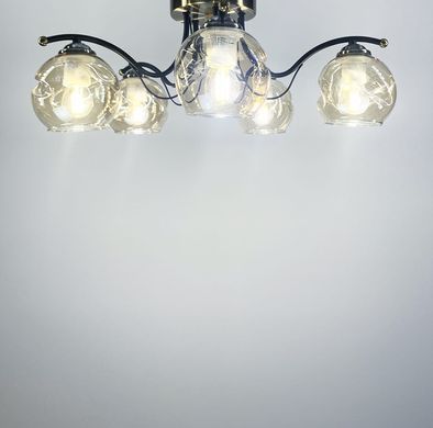 Люстра LineF 7075/5 AB+BK+BR