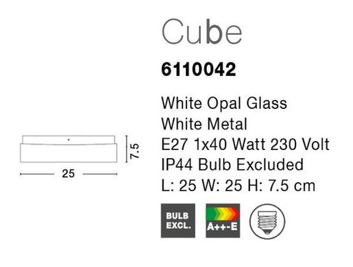 Потолочный светильник для ванной Cube Nova Luce 6110042