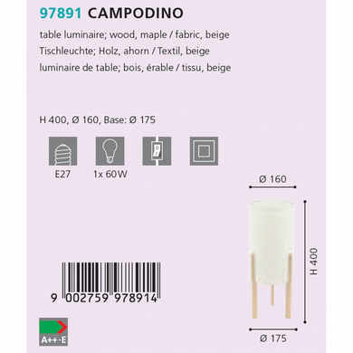Настільна лампа Eglo CAMPODINO 97891