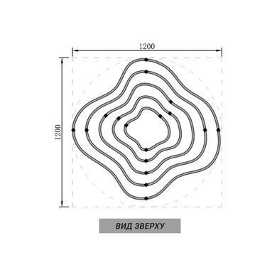 Люстра LineF PCL004-120*100*80*60*40 PGD