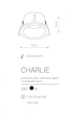 Точковий світильник для ванної CHARLIE BK Nowodvorski 8367