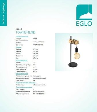 Настільна лампа Eglo Townshend 32918