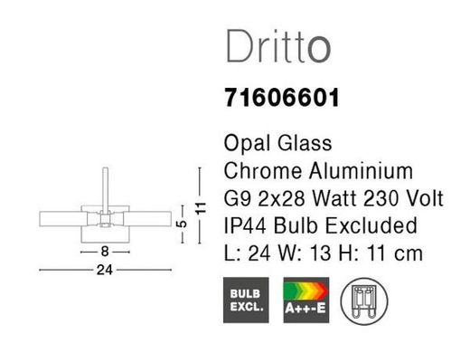Підсвітка для ванної Dritto Nova Luce 71606601