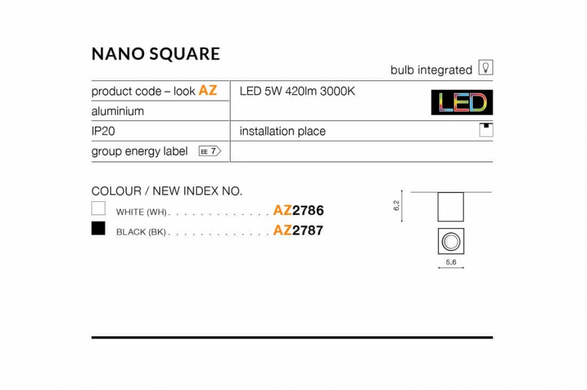 Точковий світильник AZzardo NANO AZ2786