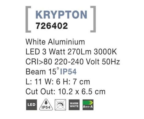 Вуличний світильник KRYPTON Nova Luce 726402