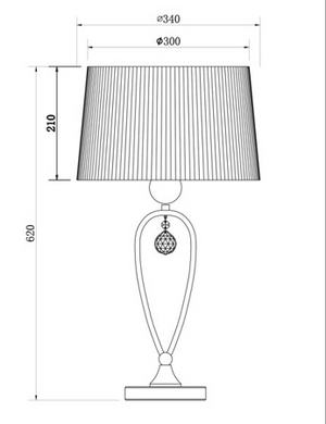 Настольная лампа Zuma Line BELLO RLT93224-1B