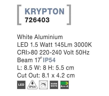 Вуличний світильник KRYPTON Nova Luce 726403