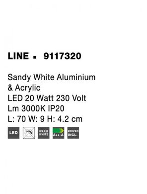 Настінний світильник LINE Nova Luce 9117320