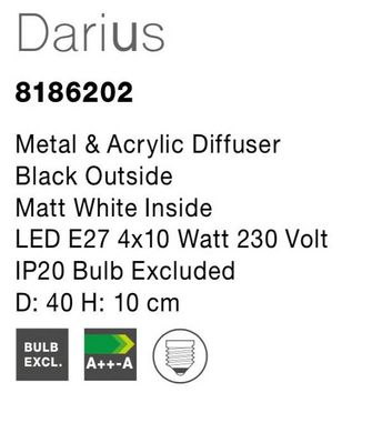 Потолочный светильник DARIUS Nova Luce 8186202