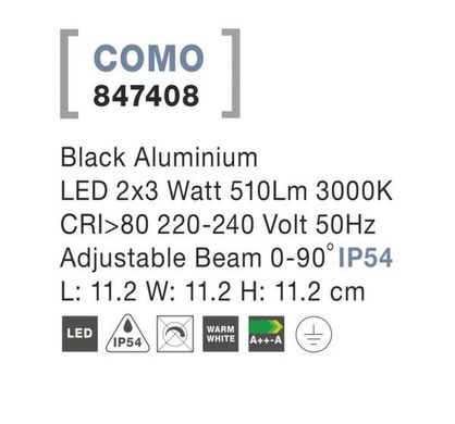Вуличний світильник COMO Nova Luce 847408