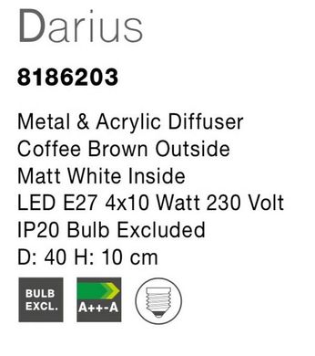 Потолочный светильник DARIUS Nova Luce 8186203