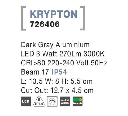 Вуличний світильник KRYPTON Nova Luce 726406