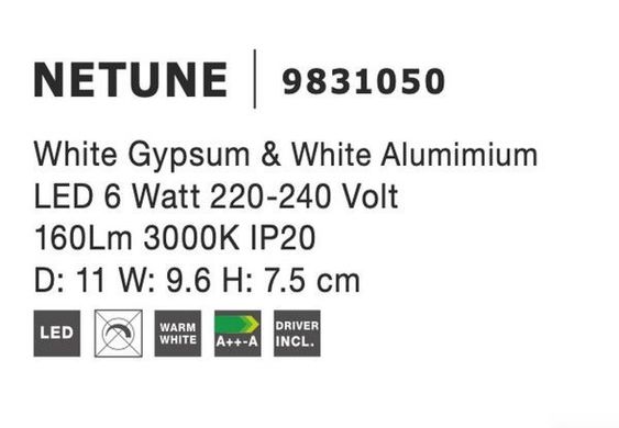 Настінний світильник NEPTUNE Nova Luce 9831050