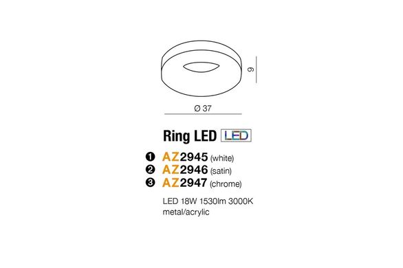 Потолочный светильник AZzardo RING LED 3000K AZ2945