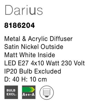 Потолочный светильник DARIUS Nova Luce 8186204