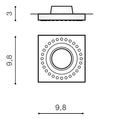 Точковий світильник AZzardo SIMON AZ1474 (NC1767SQ-WH)