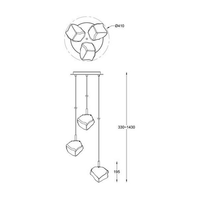 Люстра Zuma Line ROCK P0488-03D-B5FZ