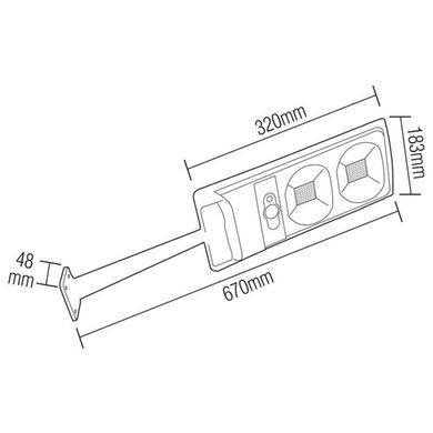 Светильник уличный консольный HOROZ ELECTRIC 074-010-0020-020 230Lm 6400K 20 Вт