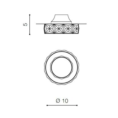 Точечный светильник AZzardo ESTER AZ1449 (DM1000-1-CH)
