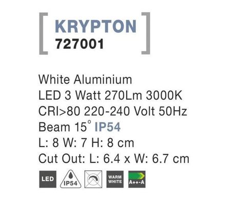 Вуличний світильник KRYPTON Nova Luce 727001
