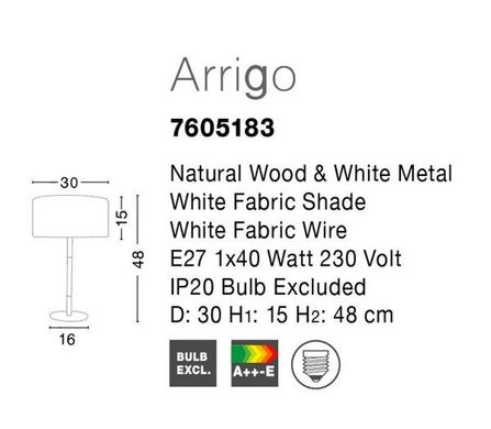 Настольная лампа ARRIGO Nova Luce 7605183