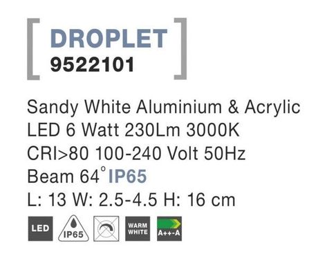 Вуличний світильник DROPLET Nova Luce 9522101