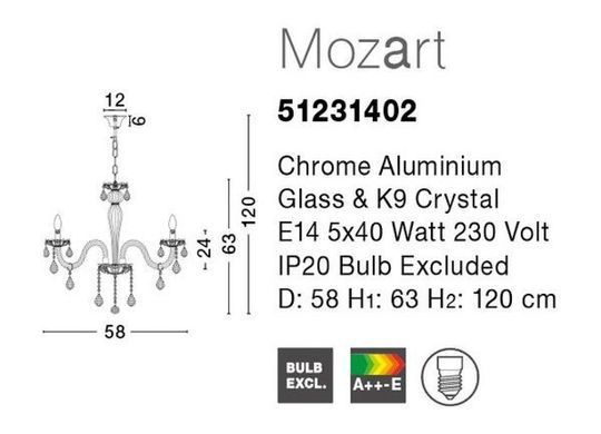 Люстра Mozart Nova Luce 51231402