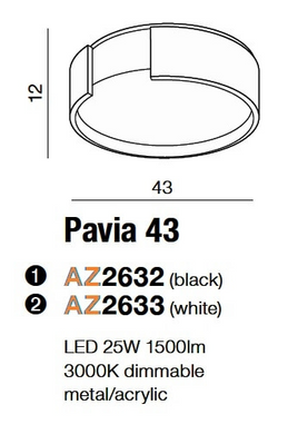 Потолочный светильник AZzardo PAVIA 43 AZ2632