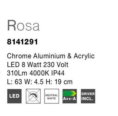 Подсветка для ванной ROSA Nova Luce 8141291