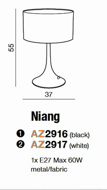 Настільна лампа AZzardo NIANG AZ2917
