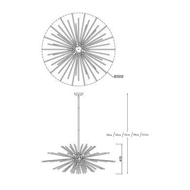 Люстра Zuma Line URCHIN P0491-09E-F7DY