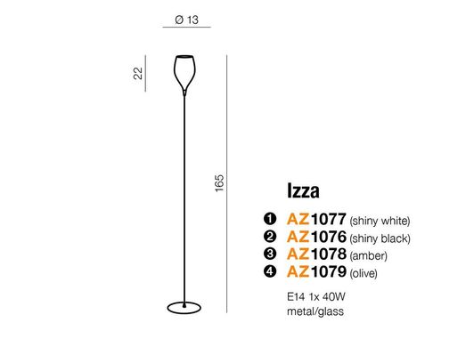 Торшер AZzardo IZZA AZ1076 (MJ1288-1-SBK )