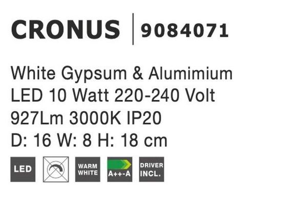 Настінний світильник CRONUS Nova Luce 9084071