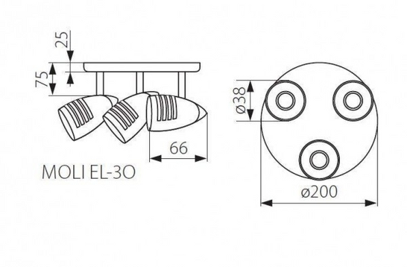 Спот Kanlux MOLI EL-3O 7087