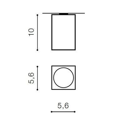 Точечный светильник AZzardo MINI SQUARE AZ1382 (GM4209-BK)