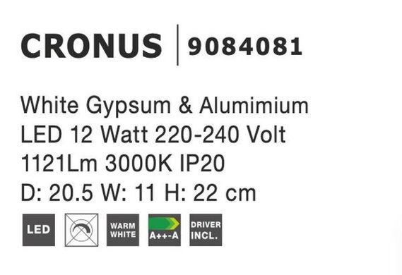 Настінний світильник CRONUS Nova Luce 9084081