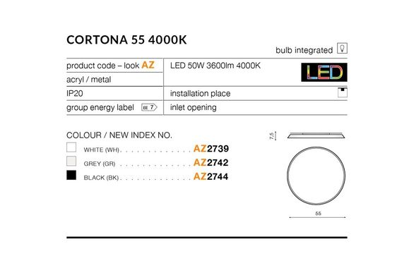 Потолочный светильник AZzardo CORTONA AZ2742