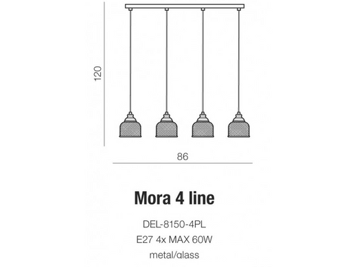 Люстра AZzardo MORA 4 LINE AZ2111 (DEL-8150-4PL )