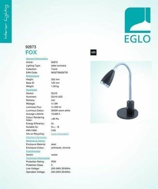 Настільна лампа Eglo FOX 92873
