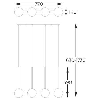 Люстра Zuma Line P0574-04D-SDFZ ARCTURUS