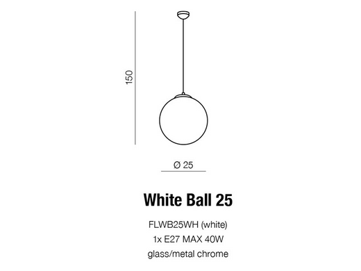 Люстра AZzardo WHITE BALL 25 AZ2515 (FLWB25-WH )