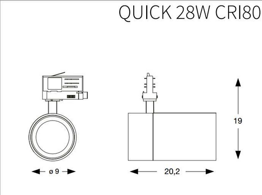Трековый светильник Ideal Lux QUICK 222646