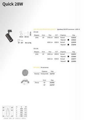 Трековий світильник Ideal Lux QUICK 222653